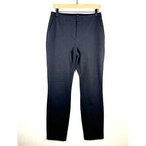 Boden Womens Dress Pants Black Slim Trouser Mid Rise Slacks Flat Front Size 8L